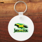 Jamaika mit Flaggentitel Schlüsselanhänger (Vorderseite)