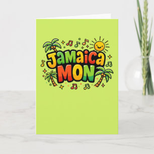 jamaika mon farbenfroh karte