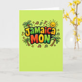 jamaika mon farbenfroh karte (Gelbe Blume)