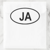 Jamaika Ovaler Aufkleber (Tasche)