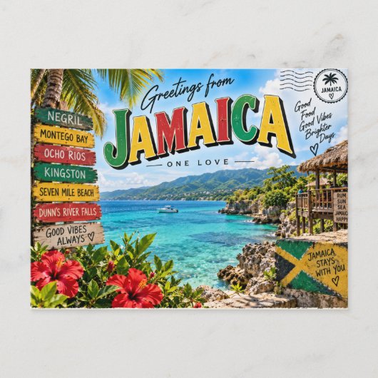 Jamaika Postkarte (Vorderseite)