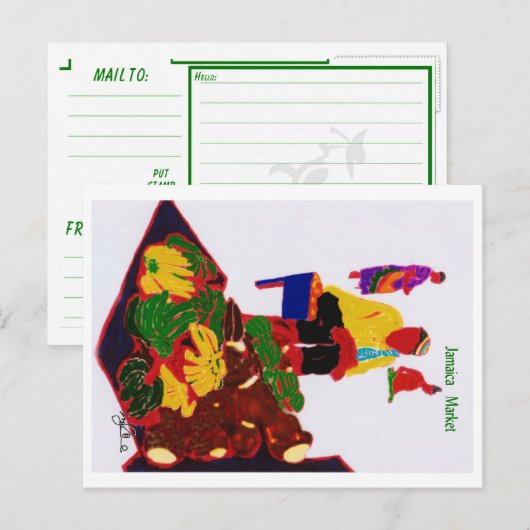 Jamaika Postkarte (Vorne/Hinten)