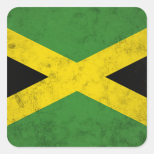 Jamaika Quadratischer Aufkleber