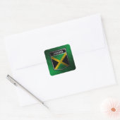 Jamaika Quadratischer Aufkleber (Umschlag)
