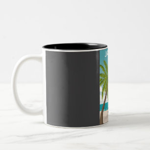 Jamaika-Reiseplakat Zweifarbige Tasse