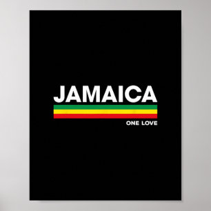 Jamaika Retro Reggae Farb Balken Jamaikanischer Ur Poster