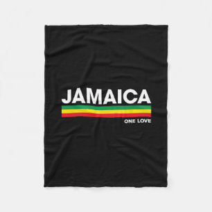 Jamaika Retro Reggae Farbe Rs Jamaikanischer Urlau Fleecedecke