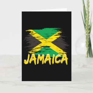 Jamaika Retro Vintage Wasserfarben Sport Jamaikani Karte