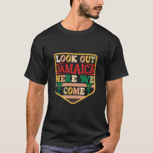 Jamaika Retro Vintage Wasserfarben Sport Jamaikani T-Shirt