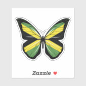 Jamaika-Rippfahne Aufkleber (Blatt)