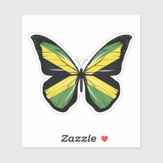 Jamaika-Rippfahne Aufkleber (Blatt)