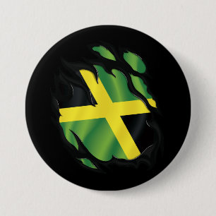 Jamaika-Rippfahne Button