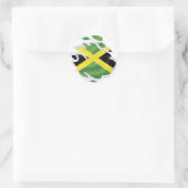Jamaika-Rippfahne Runder Aufkleber (Tasche)