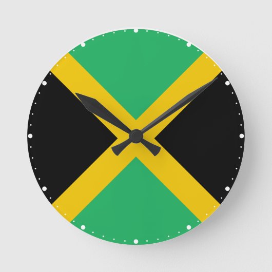 Jamaika Runde Wanduhr (Vorderseite)