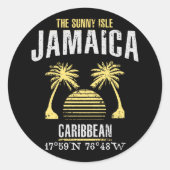 Jamaika Runder Aufkleber (Vorderseite)