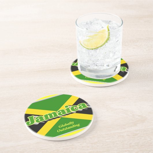 Jamaika Sandstein Untersetzer (Seite)