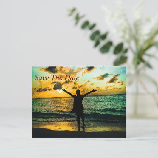 Jamaika Save the Date Einladung (Stehend Vorderseite)