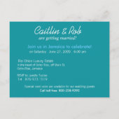 Jamaika Save the Date (Smaragdgewässer) Ankündigungspostkarte (Rückseite)