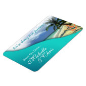 Jamaika Save the Date (Smaragdgewässer) Magnet (Linke Seite)