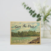 Jamaika Save the Date Vintage Postkarten (Stehend Vorderseite)