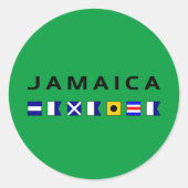 Jamaika-Seeschifffahrtsflaggen Runder Aufkleber (Vorderseite)