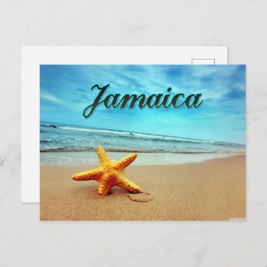 Jamaika-Seestern Postkarte (Vorne/Hinten)