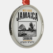 Jamaika Silbernes Ornament (Rechts)
