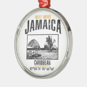 Jamaika Silbernes Ornament (Links)