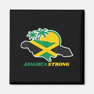 Jamaika Stark Ich Liebe Jamaikaanische Flagge Herz Magnet