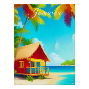 Jamaika Strandhütte Reise Druck