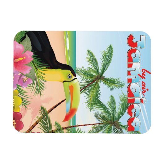 Jamaika-Strandposter Magnet (Horizontal)