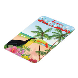 Jamaika-Strandposter Magnet