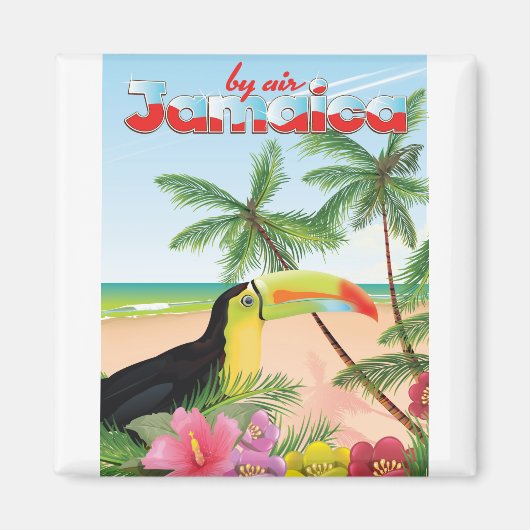 Jamaika-Strandposter Magnet (Vorne)