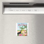Jamaika-Strandposter Magnet (In Situ (Geschirrspüler))