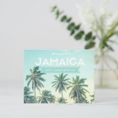 Jamaika Tropical Beach Wedding rettet die Daten Ankündigungspostkarte (Stehend Vorderseite)