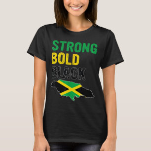Jamaika Unabhängigkeitstag Strong Bold Black T-Shirt
