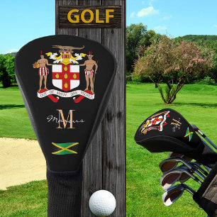 Jamaika und Flag Mit Monogramm Golfclubs Covers Golf Headcover