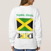 Jamaika und Jamaika fahnen grüne Personalisierung Sweatshirt (Rückseite)