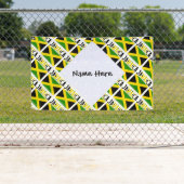 Jamaika und Jamaika-Flagge mit Ihrem Namen Banner (Insitu)