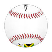 Jamaika und Jamaika-Flagge mit Ihrem Namen Baseball (Rückseite)