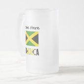 Jamaika und Jamaika-Flagge mit Ihrem Namen Mattglas Bierglas (Vorderseite Links)