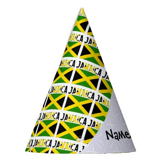 Jamaika und Jamaika-Flagge mit Ihrem Namen Partyhütchen (Links)