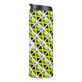 Jamaika und Jamaika-Flagge mit Ihrem Namen Thermosbecher (Nach rechts gedreht)