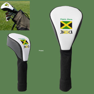 Jamaika und jamaikanische Flagge Grüne Personalisi Golf Headcover