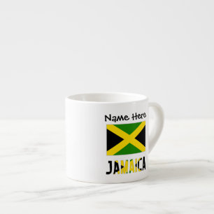 Jamaika und jamaikanische Flagge mit Ihrem Namen Espressotasse