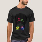 Jamaika und Montserrat Mix Afro Hair Jamaikanische T-Shirt (Vorderseite)