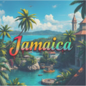 Jamaika-Urlaub Aufkleber (Vorderseite)