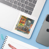Jamaika Veranda Leben  Aufkleber (Laptop mit iPhone)