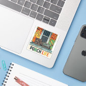Jamaika Veranda Leben  Aufkleber (Laptop mit iPhone)
