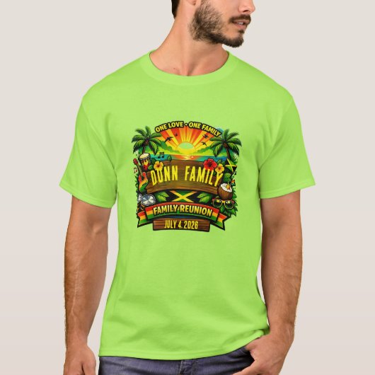 Jamaika-Vibe passende T-Shirts (Vorderseite)